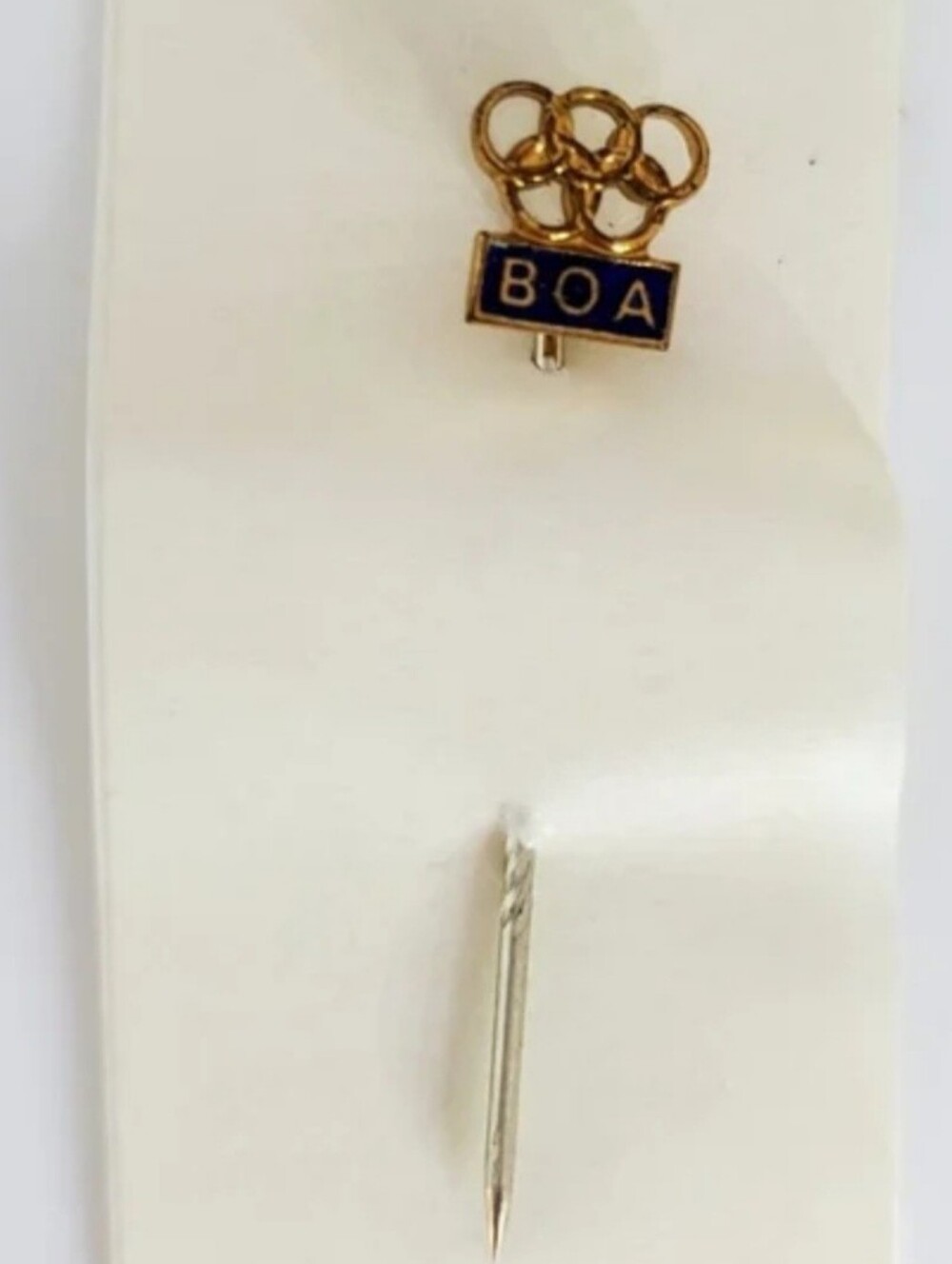 Gold BOA Pin with Navy Enamel